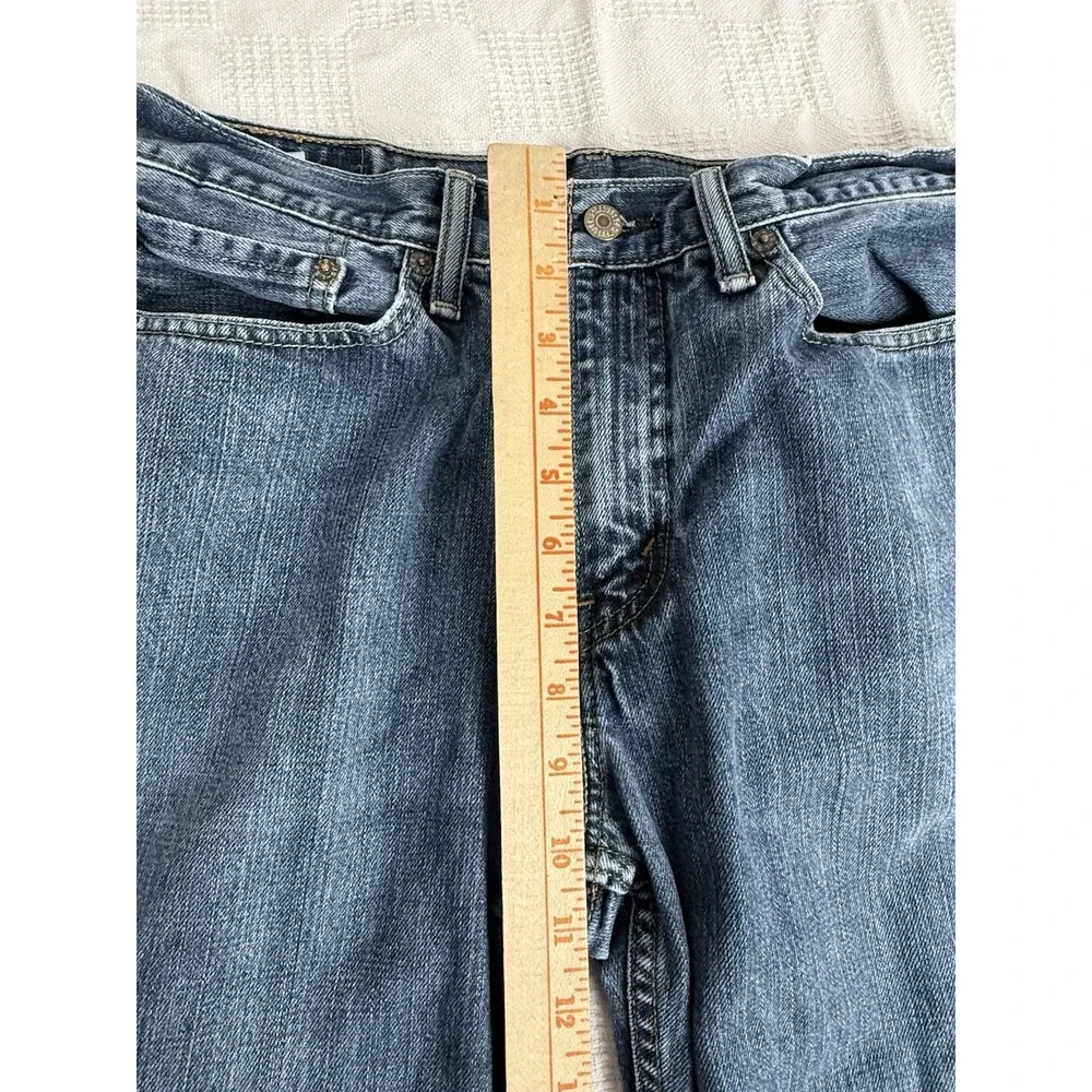 Levis 514 Straight Fit Jeans Mens 34x34 Blue Medium Wash Denim Red Tab